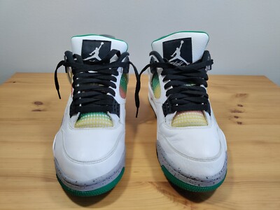 Air Jordan 4 Retro Lucid Green Rasta Women's Size 12/ Men's 10.5