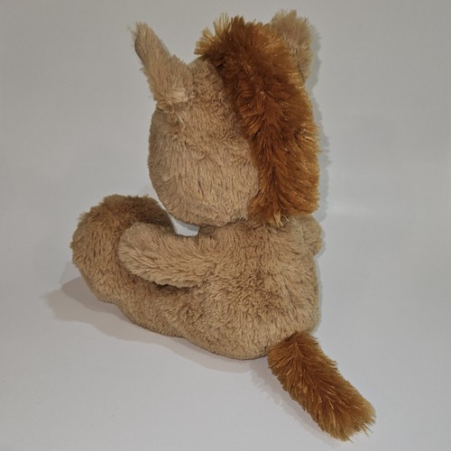 Tan Horse Plush Brown Horseshoes on Feet 10" Stuffed Animal Toy Aurora Pony Colt - Picture 5 of 10