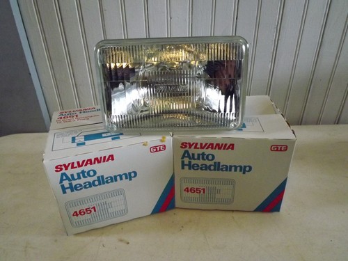 NOS Sylvania 4651 sealed high beam incandescent rectangle headlight PR USA H4651 - 第 1/1 張圖片