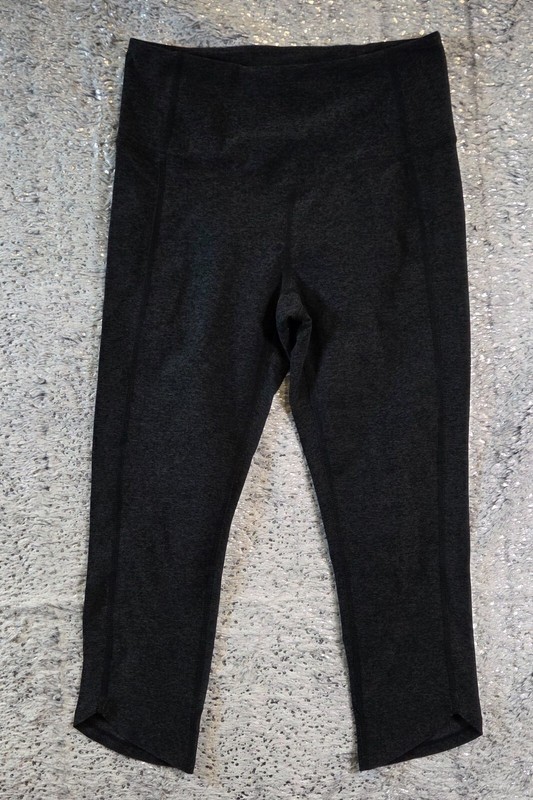 Zella Activewear Leggings Women Size Medium Dark Gray Logo Elastic Waist Pull On