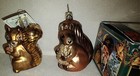 2 OWC Old World Christmas SQUIRRELS Gold Glass Christmas Ornament Glitter 3" — photo 6