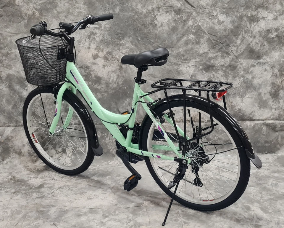 26 ZOLL DAMENCITYRAD 21-GANG Art SHIMANO mit LICHT und KORB NEU 2608-MINT - Bild 4 von 4