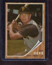1962 Topps Baseball Card #95 Don Hoak, Pittsburgh Pirates, VG-EX!