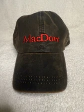 MACDON HAT CAP AGRICULTURAL EQUIPMENT ADJUSTABLE STRAPBACK BROWN FACTORY HAT