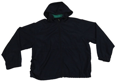 Eddie Bauer Rain Wind Hooded Full Zip Windbreaker Coat Jacket XXL