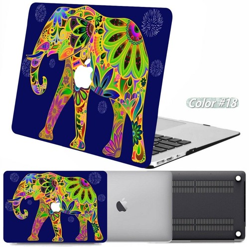 Folk Custom Elephant Pattern Matte Hard Case Cover For New Macbook Air Pro M1 M2 - Picture 30 of 30
