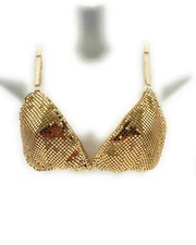 Women's Sexy Bra Metal Mesh Sparkling Shining for Cocktail Party Night Club 