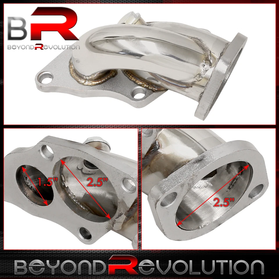 For 1992-1996 Lancer EVO 1 2 3 4G63T Stainless Steel TD05 Turbo Elbow Pipe - Image 2 of 3