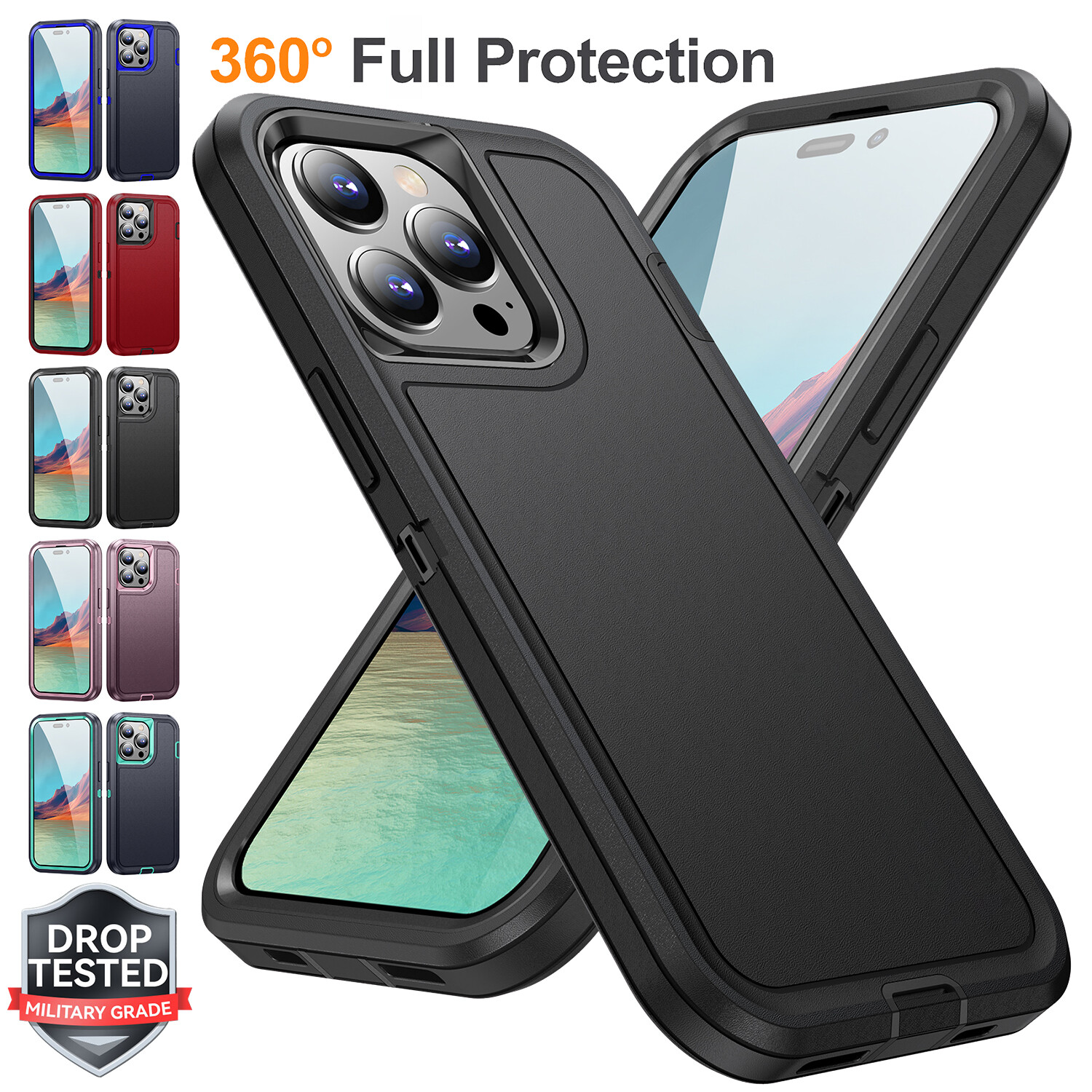 Fr iPhone 15 14 13 12 11Pro Max XS Shockproof Case Bumper Cover Hybrid TPU Cover