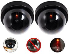2X Dummy Kamera Attrappe mit Objektiv Videoüberwachung Fake Camera rote LED 