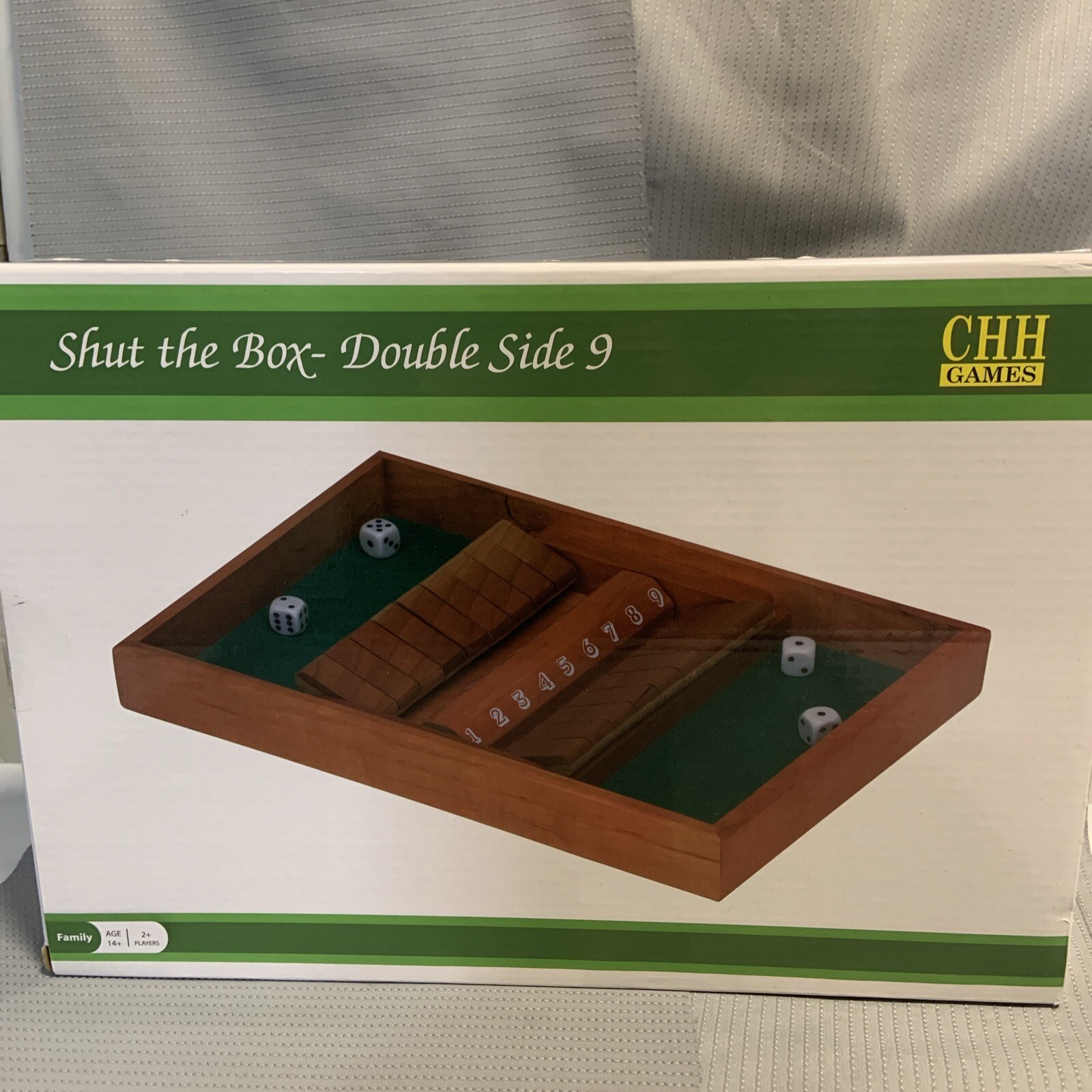 Shut The Box Double Side 9 Wooden Game With Dice Chh Games U