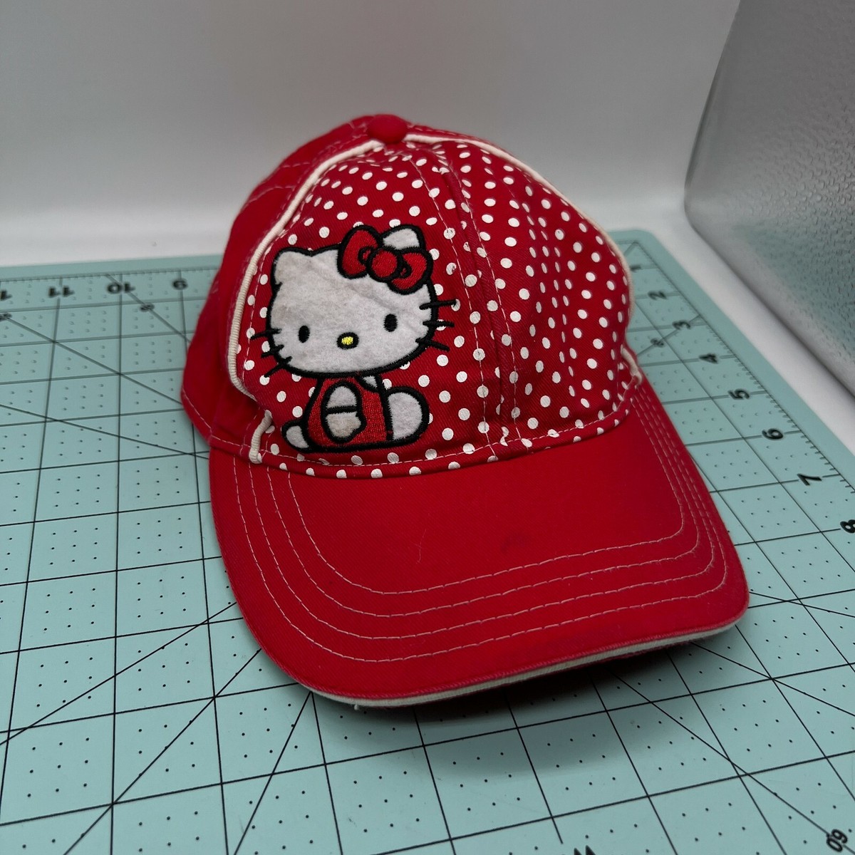Hello Kitty Hat Polka Dot Red Ribbon Bow Adjustable Strap 2011 | eBay