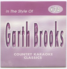 COUNTRY KARAOKE CLASSICS CD G 34 GARTH BROOKS 17 Tracks Two Pina Coladas,NEW