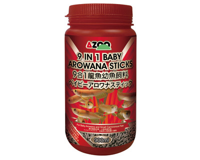 350 GM (900 ML) AZOO 9-in-1 BABY AROWANA FOOD STICKS