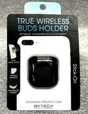True Wireless Ear Buds Holder BYTECH Apple Airpods 1st  2nd Gen, BLACK