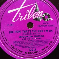 78 rpm Trilon 122, Snookum Russell, Be Pop, Shy Guy, jazz ***CHIP*** V
