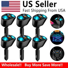 Lot Car Cigarette Lighter Socket Splitter Dual USB QC 3.0 Type-C PD Fast Charger