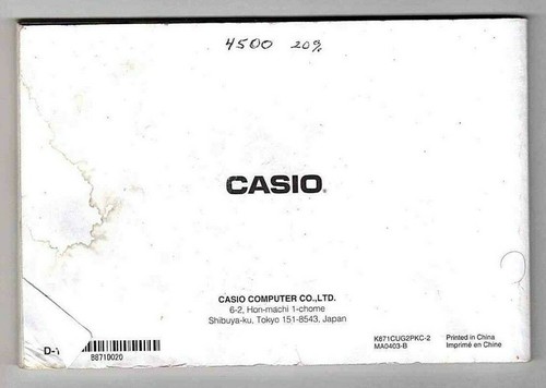 Casio Exilm EX-Z30/EX-Z40 digital camera owner manual 16 pages 7 languages - Picture 2 of 5