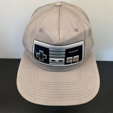 Nintendo Classic NES Controller Snapback Hat Gray One Size Adjustable Cap
