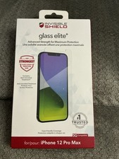 New Zagg Invisible Shield Glass Elite For iPhone 12 Pro Max, Screen Protector