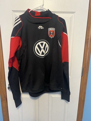 Men’s Dc United Adidas Long Sleeve Home Jersey Size Large
