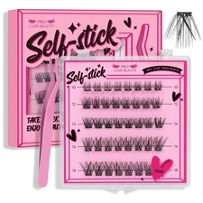 40Pcs Lash Clusters Self Stick Lashes Reusable Self-adhesive Lashes