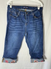 Embioded croped Lady's capri pants