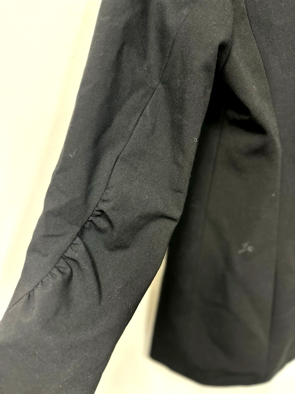 Calvin Klein Women's Open front Long blazer Jacket Black Petite Size 12P thumbnail 3