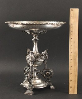 RARE Antique 19thC Silverplate Compote ELKINGTON Stand PASHLEY Footed Bowl