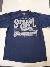 Vintage Dallas Cowboys 1993 Super Bowl Trench Tag Single Stitch T-shirt Lg