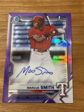 2021 Bowman - Chrome Prospects Autographs Marcus Smith #CPA-MS Purple Refractor
