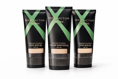 Max Factor Xperience Foundation Set 3x Make Up SPF10 Pearl Beige 35 Sandstone 60