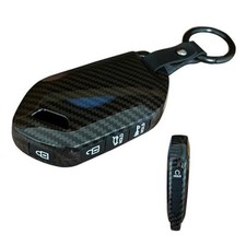 Car ABS Plastic Key Fob Cover Silicone Button Key Shell Fit for Kia Key Black