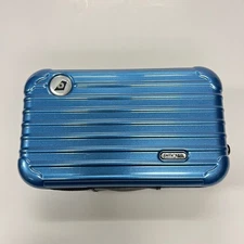 Rimowa EVA Air First Class Amenity Kit Hard Case Metallic Blue
