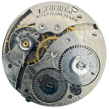 Antique 12s 1919 Waltham 1894 7J Mechanical Pocket Watch Movement No. 210 USA