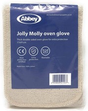 Abbey 100% Cotton Professional Heavy Duty Double Sided Oven Gloves Heat