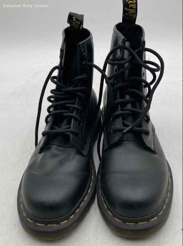 Dr. Martens Unisex Adults Black Leather Lace Up Ankle Combat Boots Size M7 W8