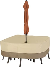 Classic Accessories Veranda Water-Resistant 66 Inch Square Patio Table & Chair S