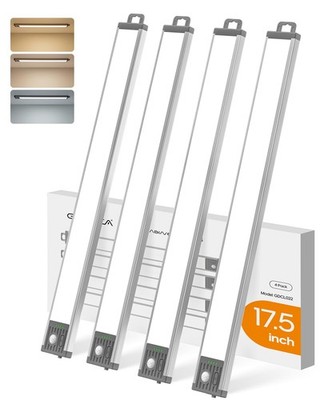 17.5Inch Under Cabinet Lighting, 4500mAh Rechargeable Battery Motion Sensor L...