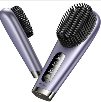 Akku Bürste Heißkamm Haar Locken und tragbares Glätteisen Reisefertig 230C