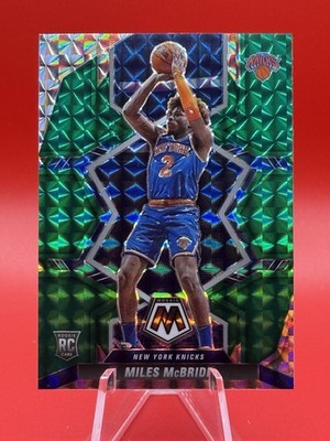 2021-22 Panini Mosaic Miles McBride RC Rookie Green Prizm #243 Knicks