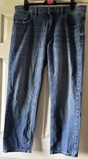 Next Men’s Straight Fit Blue Denim Jeans 38R 100% Cotton Plus Size Mens Jeans