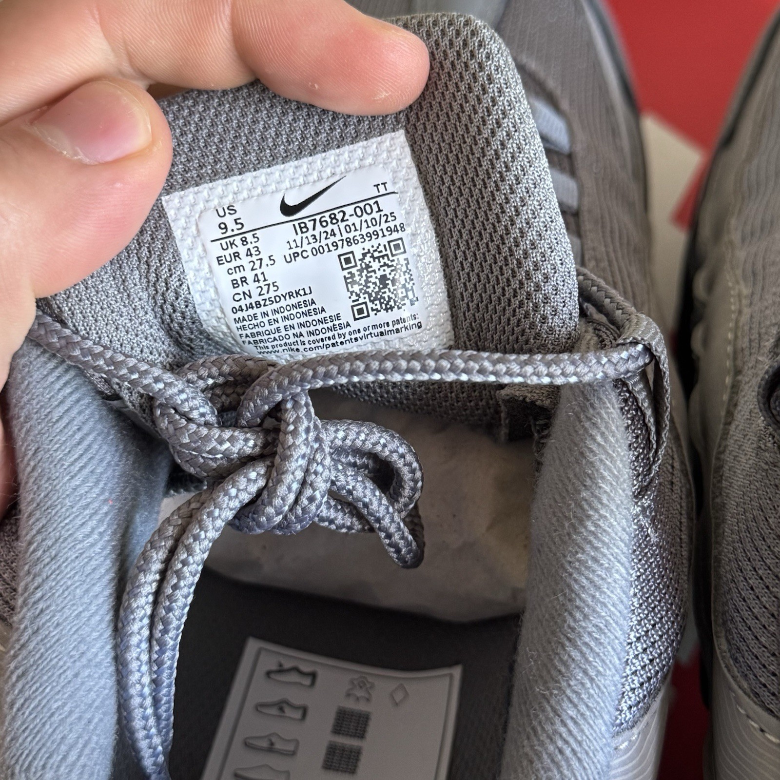 NIKE AIR MAX 95 OG COOL GREY, UK 8.5, RRP£175, IB7682-001, NEW. image 9