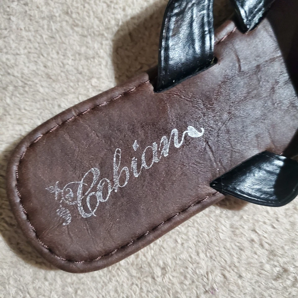 Chanclas para mujer Cobian talla 7 marrón y negro Foto 3 de 4