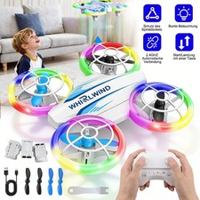 Drone Quadcopter Drohne für Kinder RC Hubschrauber LED Lichter mit 3 Akkus Auto