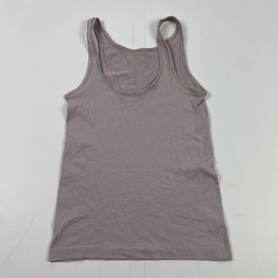 Lululemon Tank Top Womens 8 Medium Purple Ribbed Shelf Bra Racerback Yoga - Image 2 of 4