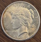 1925 Peace Dollar US $1 Coin 90% Silver Choice AU/BU Luster