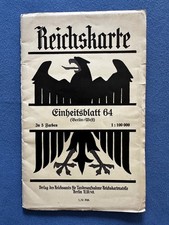 Reichskarte Einheitsblatt - farbig  64 Berlin West  1930 Wanderkarte