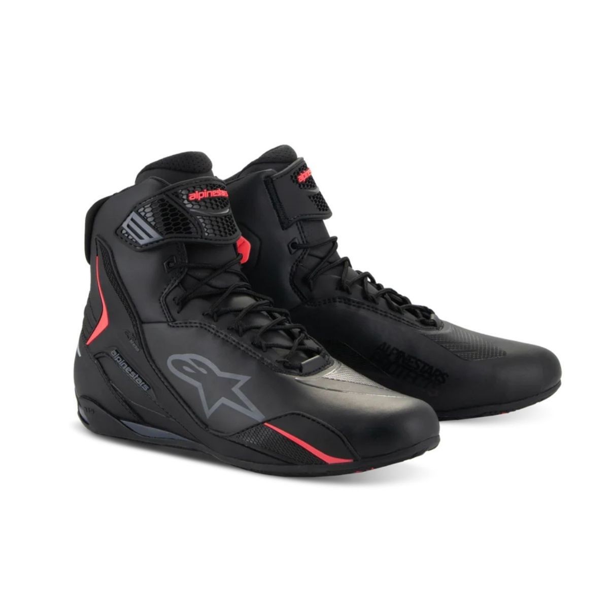 Zapatos Moto ALPINESTARS de Mujer Estrella Faster - 4 - Negro/Rosa Diva