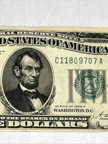 $5 1928-A Federal Reserve Note Bank Of Philadelphia - Picture 4 of 10